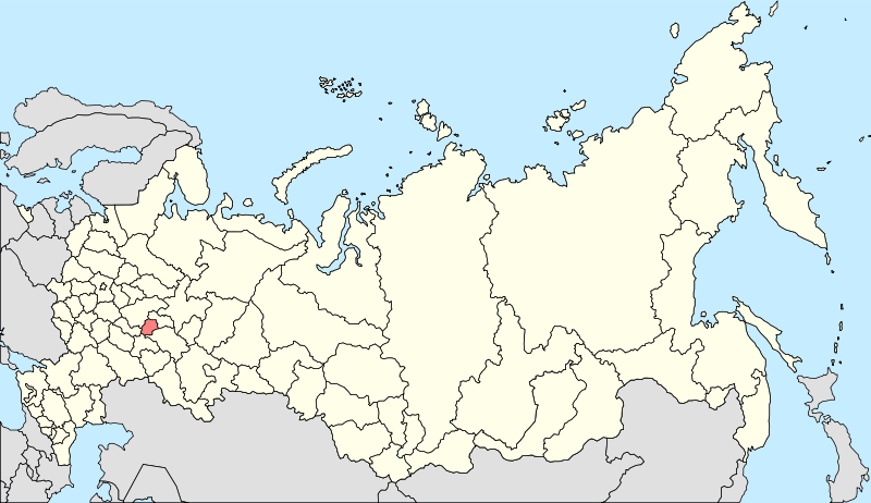 Чувашская Республика на карте России