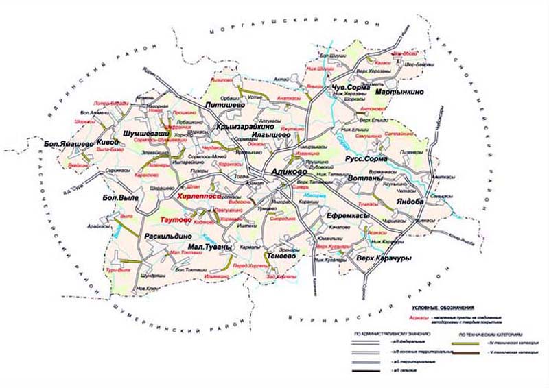 Карта аликовского района чувашии