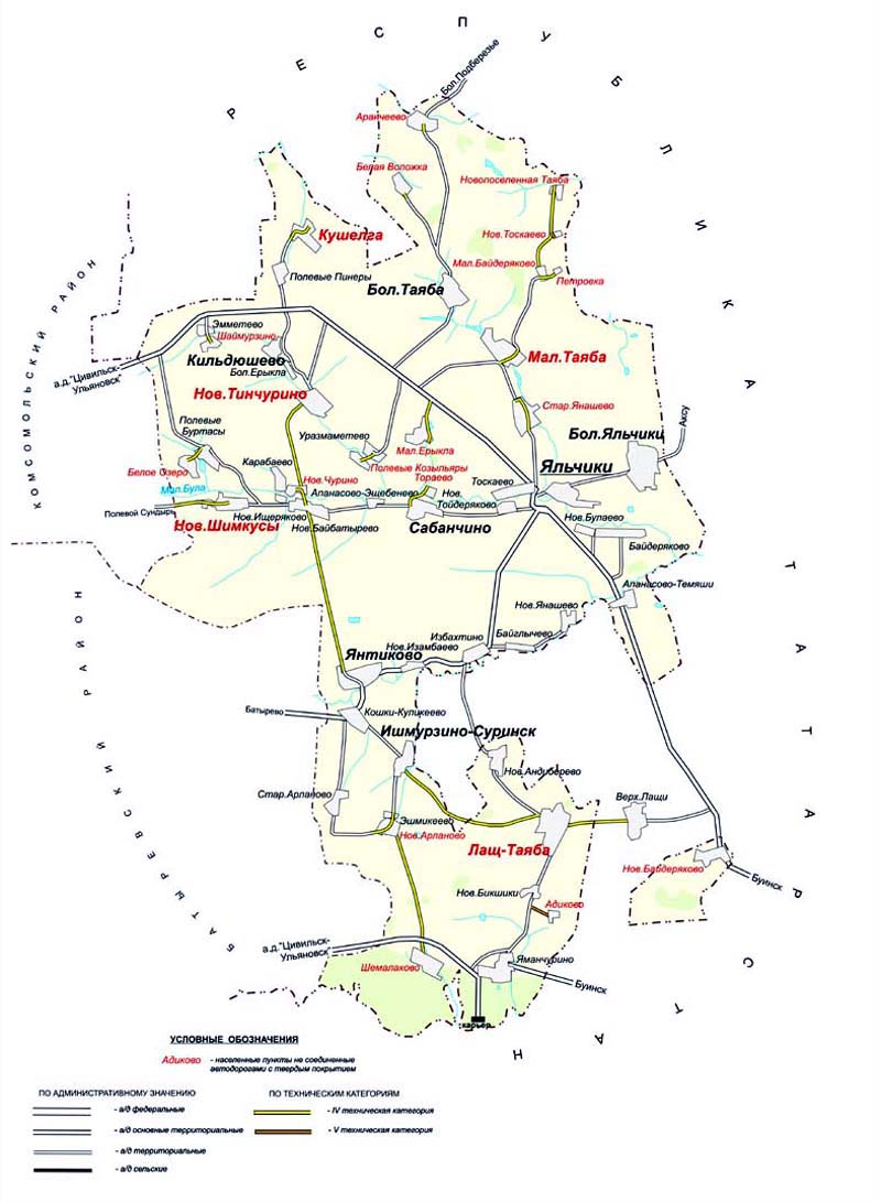 Карта вурнарского района чувашии с деревнями подробно